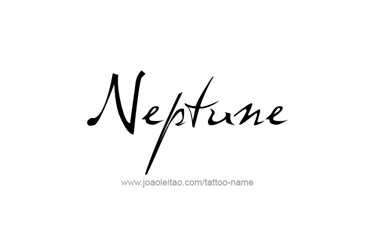 Tattoo Design Planet Name Neptune   