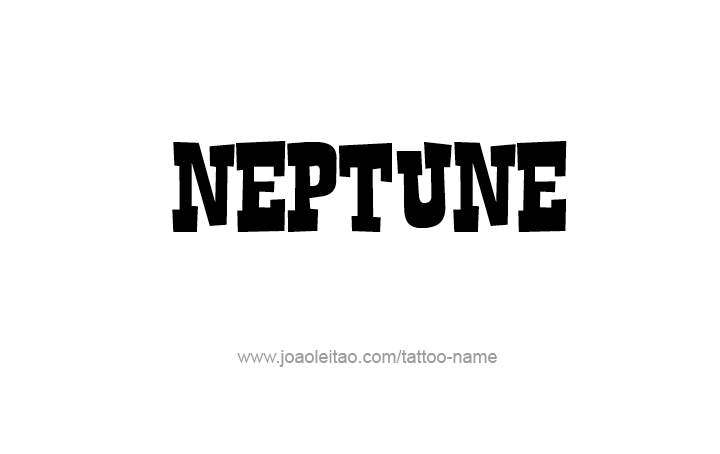 Tattoo Design Planet Name Neptune   