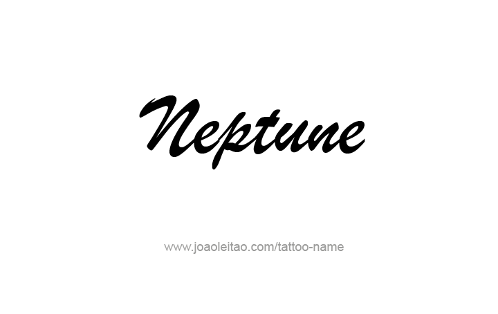 Tattoo Design Planet Name Neptune   