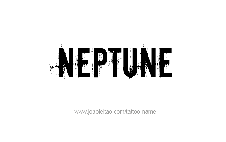 Tattoo Design Planet Name Neptune   