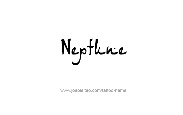 Tattoo Design Planet Name Neptune   