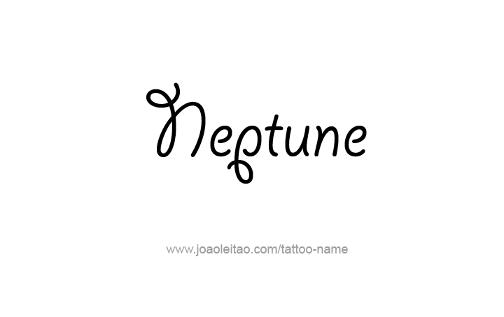 Tattoo Design Planet Name Neptune   