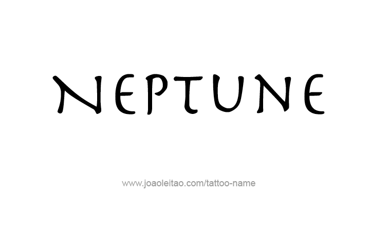 Tattoo Design Planet Name Neptune   