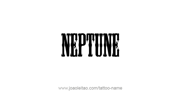 Tattoo Design Planet Name Neptune   