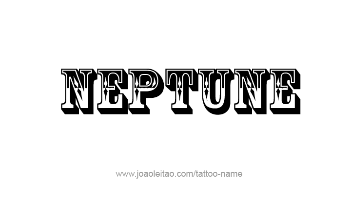 Tattoo Design Planet Name Neptune   