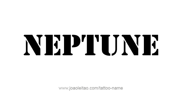 Tattoo Design Planet Name Neptune   