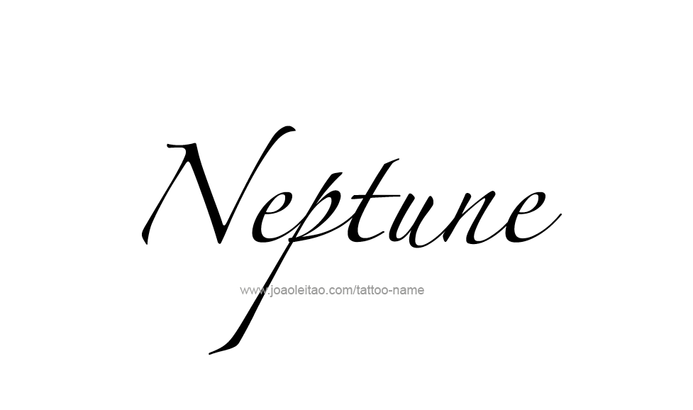 Tattoo Design Planet Name Neptune   