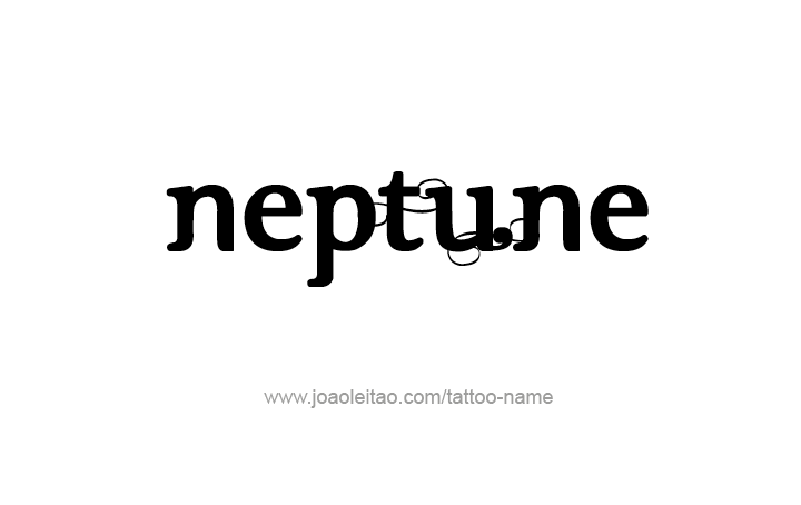 Tattoo Design Planet Name Neptune   