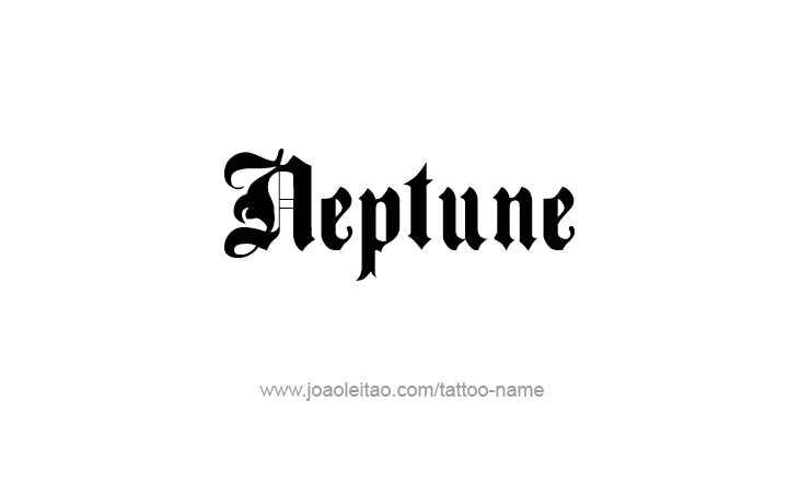 Tattoo Design Planet Name Neptune   