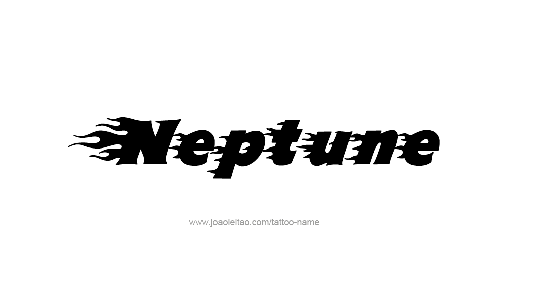 Tattoo Design Planet Name Neptune   