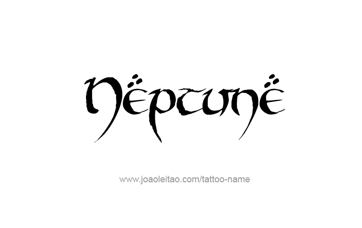 Tattoo Design Planet Name Neptune   