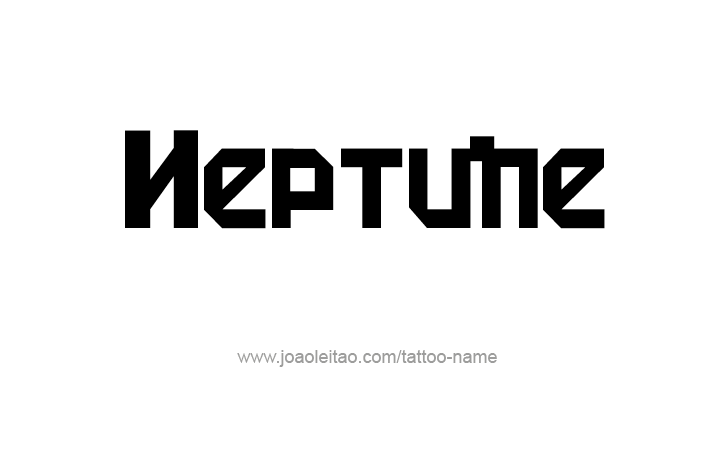 Tattoo Design Planet Name Neptune   