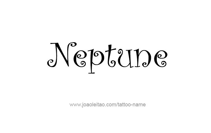 Tattoo Design Planet Name Neptune   