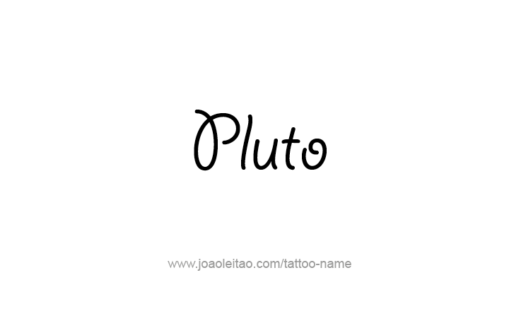 Tattoo Design Planet Name Pluto   