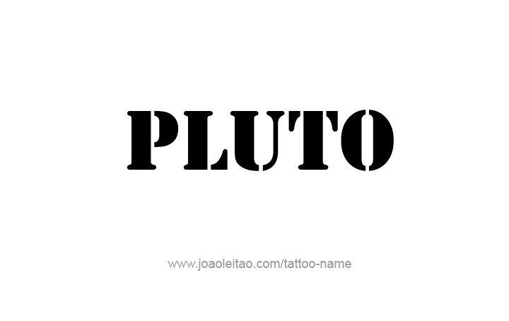 Tattoo Design Planet Name Pluto   