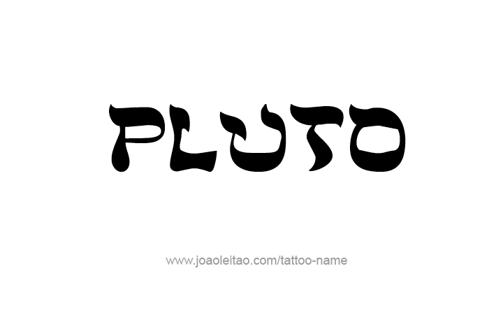 Tattoo Design Planet Name Pluto   