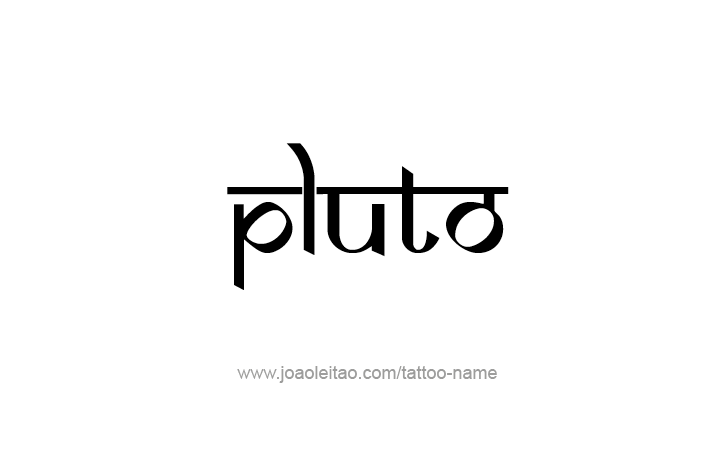 Tattoo Design Planet Name Pluto   