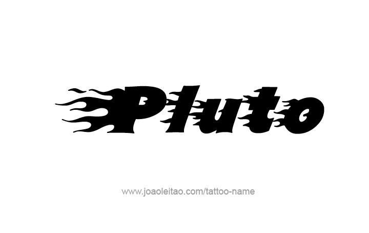 Tattoo Design Planet Name Pluto   