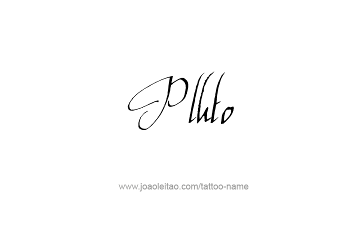 Tattoo Design Planet Name Pluto   