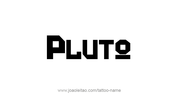 Tattoo Design Planet Name Pluto   