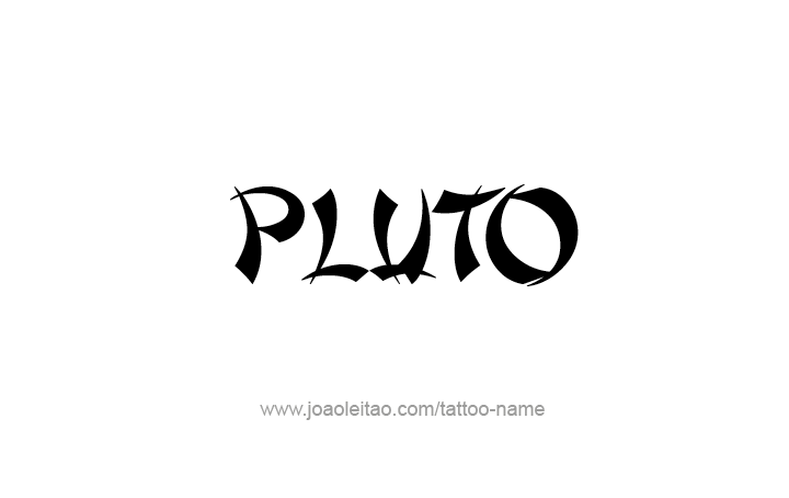 Tattoo Design Planet Name Pluto