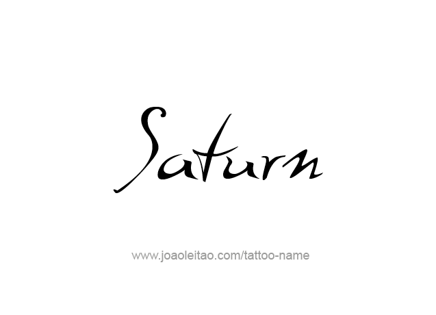 Tattoo Design Planet Name Saturn   