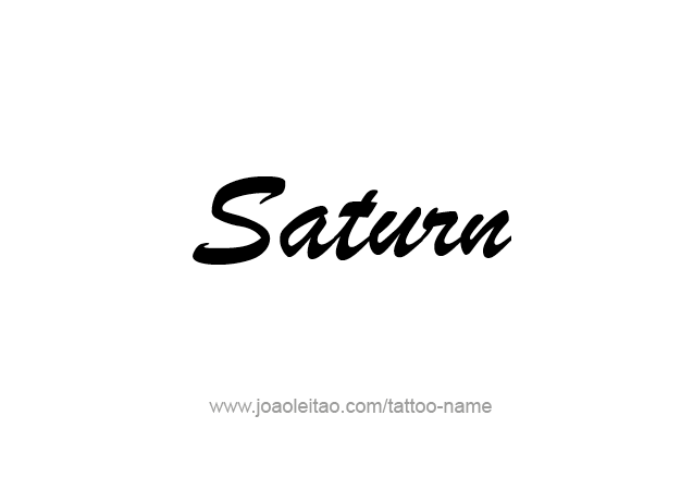 Tattoo Design Planet Name Saturn   