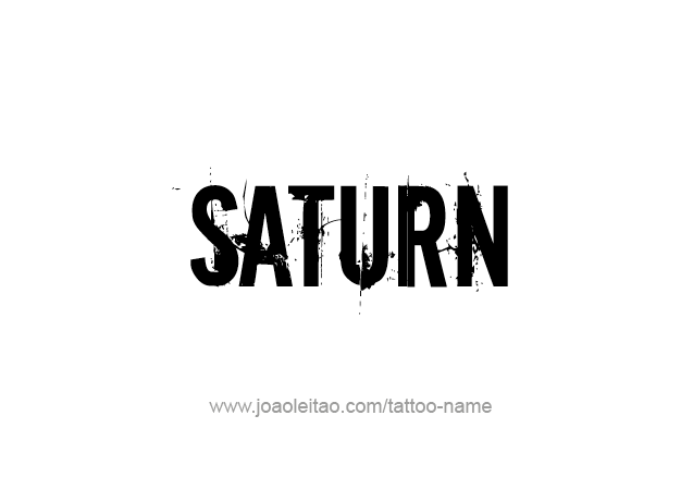 Tattoo Design Planet Name Saturn   
