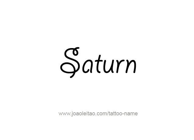 Tattoo Design Planet Name Saturn   