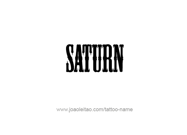 Tattoo Design Planet Name Saturn   