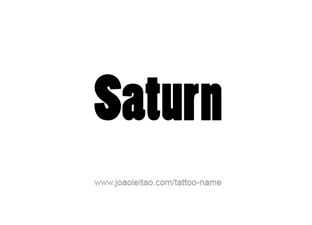 Tattoo Design Planet Name Saturn   