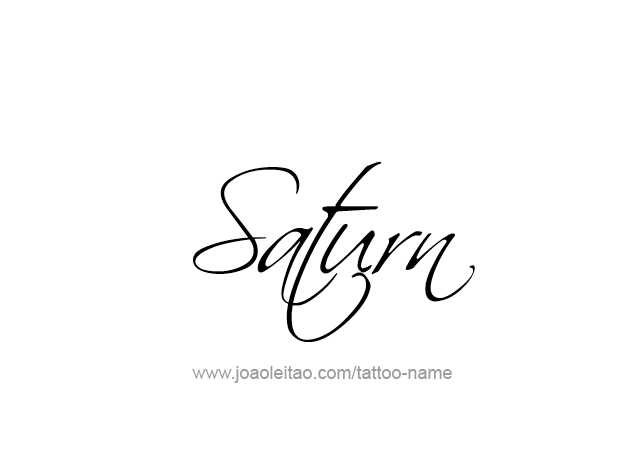 Tattoo Design Planet Name Saturn   