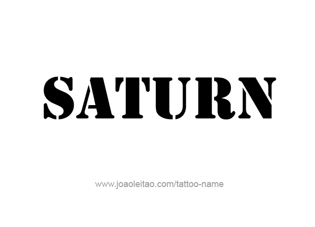 Tattoo Design Planet Name Saturn   