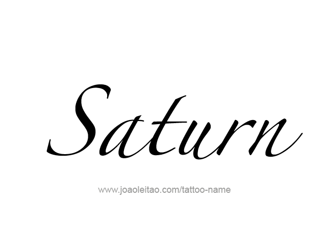 Tattoo Design Planet Name Saturn   