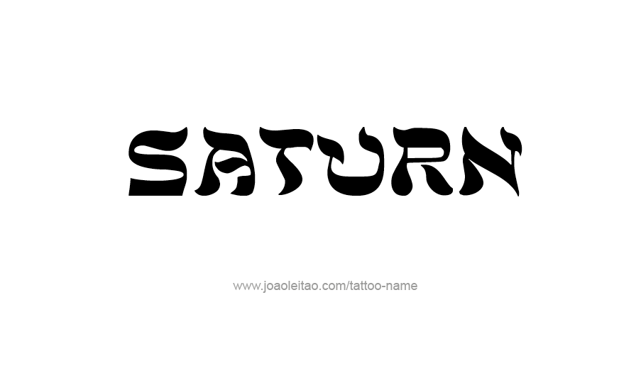 Tattoo Design Planet Name Saturn   