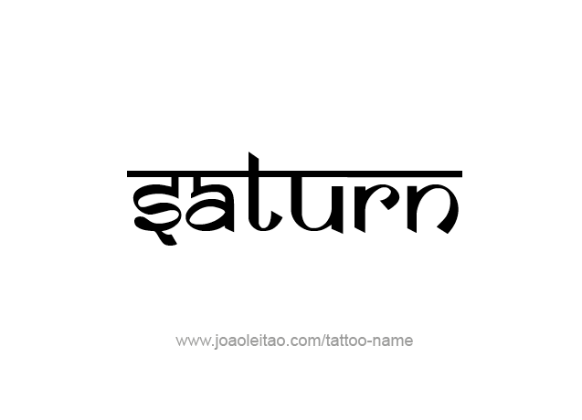 Tattoo Design Planet Name Saturn   