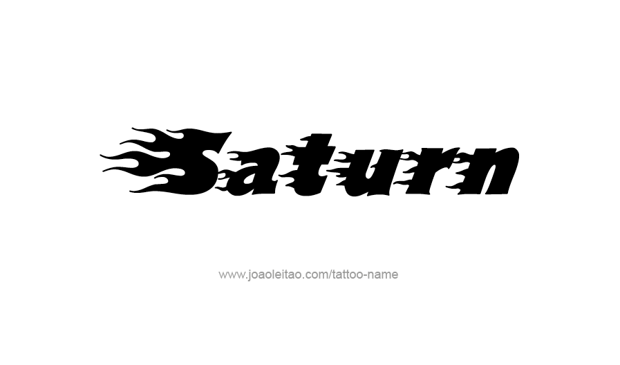 Tattoo Design Planet Name Saturn   