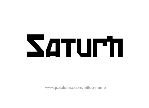 Tattoo Design Planet Name Saturn   