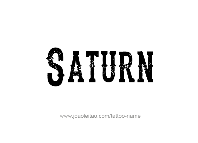 Tattoo Design Planet Name Saturn   