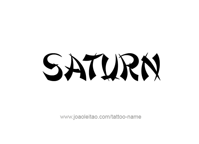 Tattoo Design Planet Name Saturn