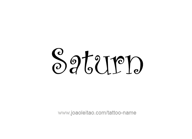 Tattoo Design Planet Name Saturn   