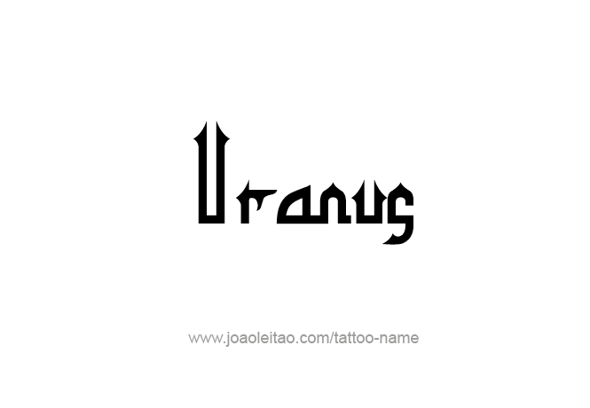 Uranus Planet Name Tattoo Designs - Tattoos with Names