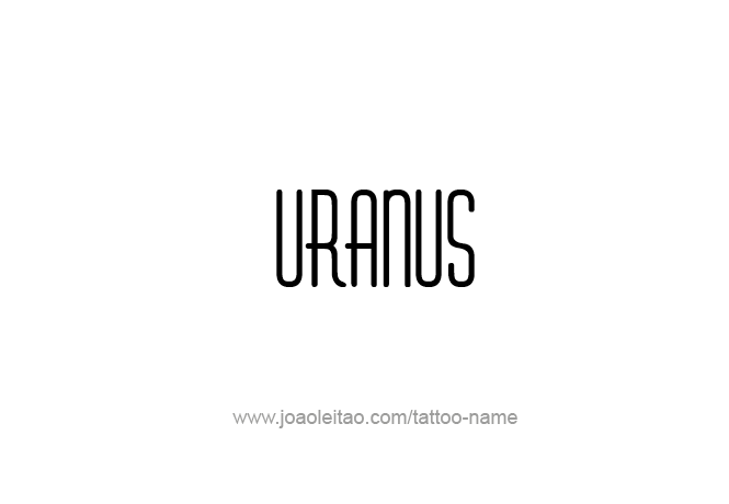 Tattoo Design Planet Name Uranus   