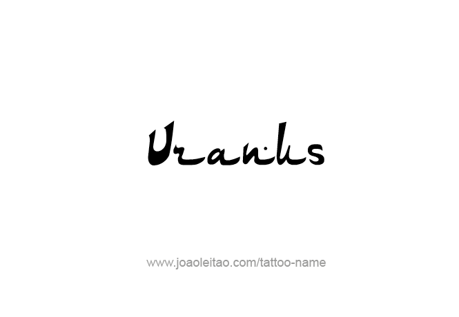 Tattoo Design Planet Name Uranus   