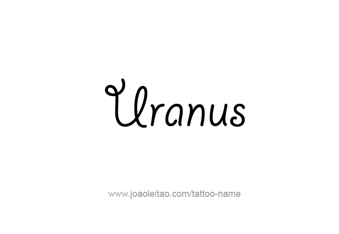 Tattoo Design Planet Name Uranus   