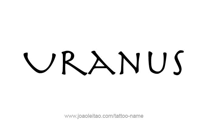 Tattoo Design Planet Name Uranus   