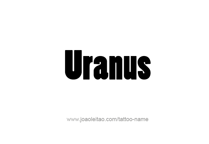 Tattoo Design Planet Name Uranus   