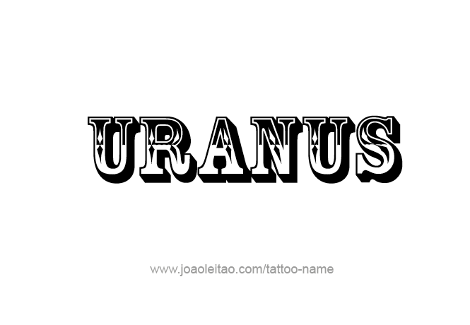 Tattoo Design Planet Name Uranus   