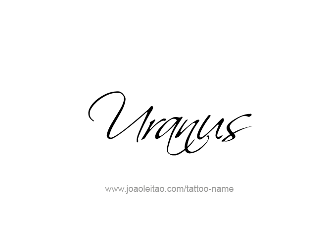 Tattoo Design Planet Name Uranus   