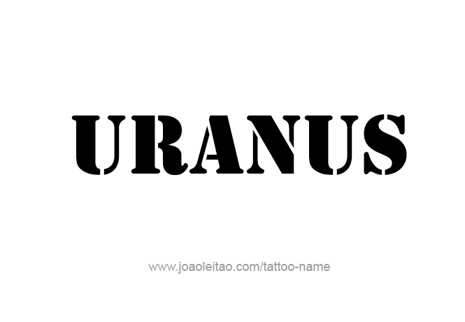 Tattoo Design Planet Name Uranus   